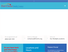 Tablet Screenshot of firstchc.org